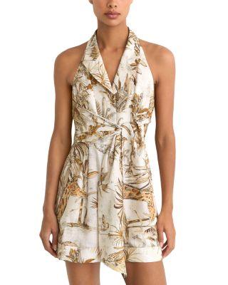 Estelle Palm Print Romper by REISS