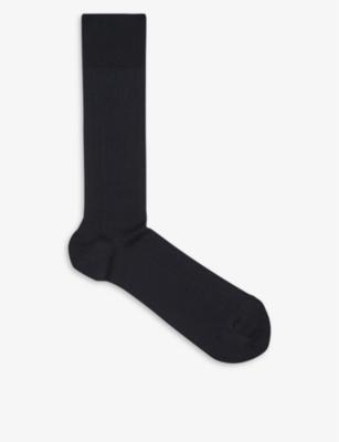 Fela ribbed stretch-cotton socks by REISS