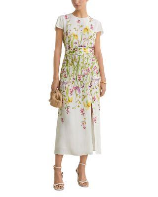 Floral Printed Midi Dress by REISS