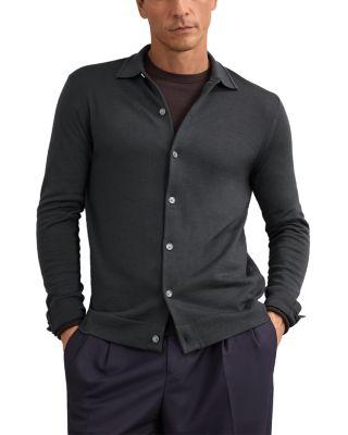 Forbes Merino Wool Button Cardigan by REISS