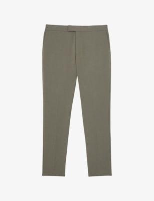 Found pressed-crease straight-leg stretch-woven trousers by REISS