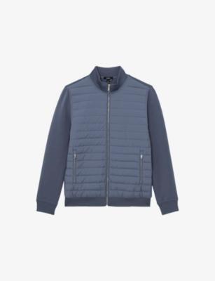 Freddie Funnel-Neck Cotton-Blend Jacket by REISS