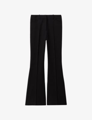 Gabi flared-leg mid-rise stretch-woven trousers by REISS