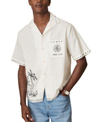 Galera Brushstroke Camp Shirt by REISS