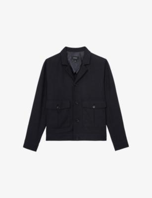 Gandine Flap-Pocket Cotton-Blend Hopsack Jacket by REISS