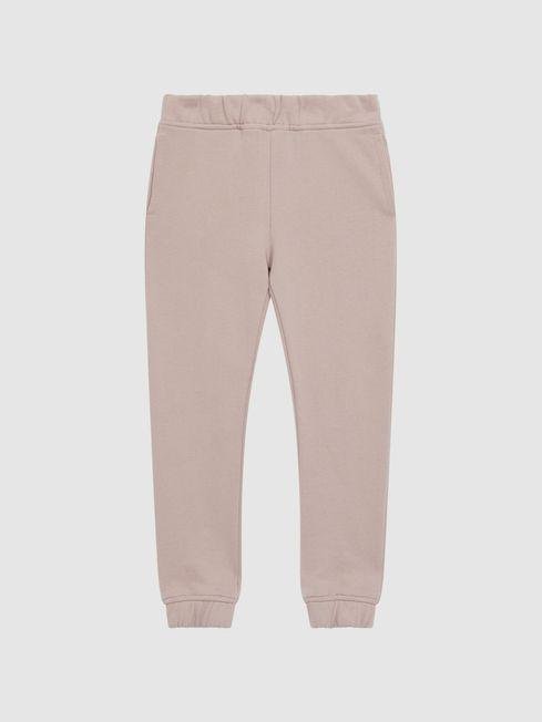 Garment Dye Jersey Joggers in Taupe by REISS