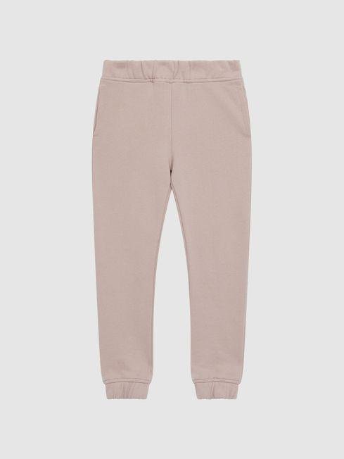 Garment Dye Jersey Joggers in Taupe by REISS