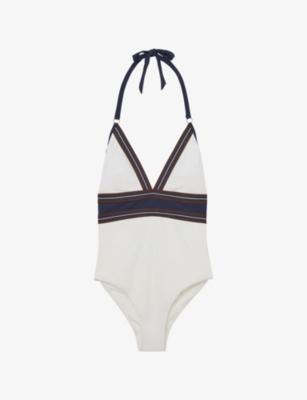 Giana Halterneck Swimsuit by REISS