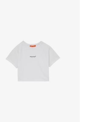 Grace McLaren F1 Team Cropped Logo-Print Cotton-Jersey T-Shirt by REISS