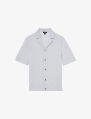 Grafton Cuban-Collar Short-Sleeve Wool Shirt by REISS