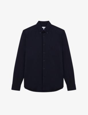 Greenwich slim-fit long-sleeve cotton shirt by REISS