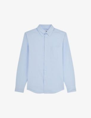 Greenwich slim-fit long-sleeve cotton shirt by REISS