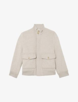 Hadley Funnel-Neck Wool Bomber Jacket by REISS
