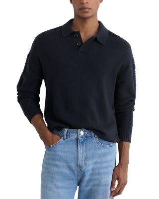 Half Button Polo Sweater by REISS