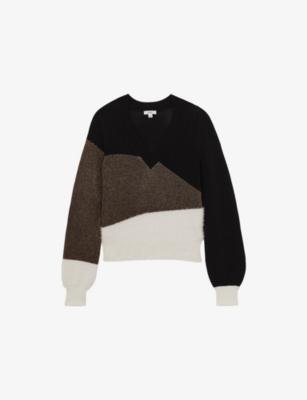 Harley Colour-Block Stretch-Knit Jumper by REISS Harley Colour-Block Stretch-Knit Jumper by REISS