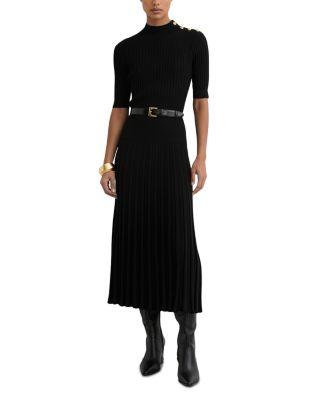 Harriet Short Sleeve Button Knitted Dress by REISS