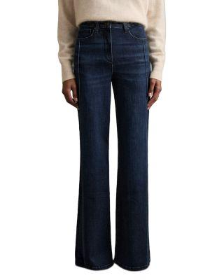 Heather Wide Leg Jeans in Dark Blue by REISS