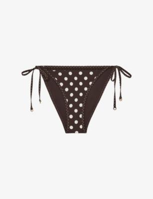 Hennel Polka-Dot Bikini Bottoms by REISS