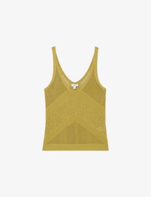 Hester Scoop-Neck Knitted Vest Top by REISS
