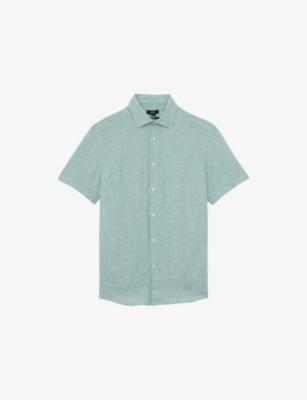Holiday Short-Sleeve Linen Shirt by REISS