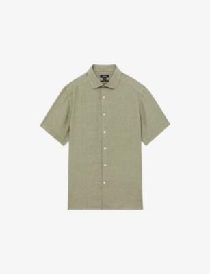 Holiday Short-Sleeved Linen Shirt by REISS