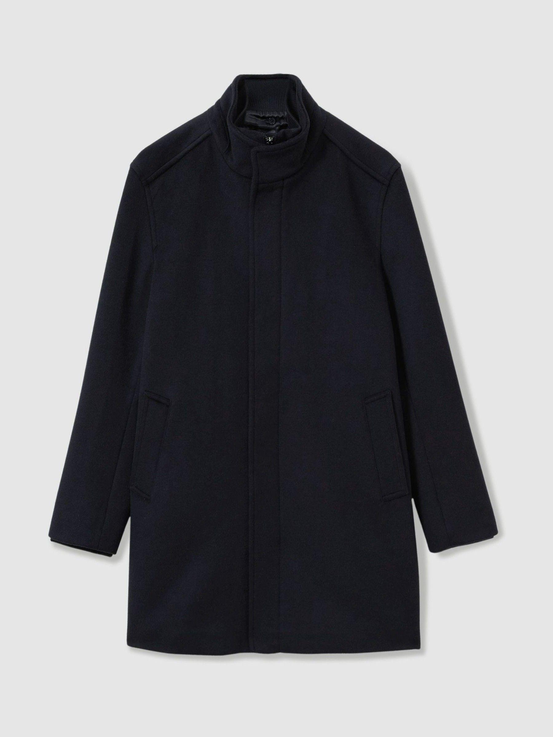 Hybrid Coat in Navy by REISS