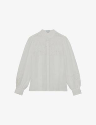 Ida Floral-Embroidered Linen Blouse by REISS
