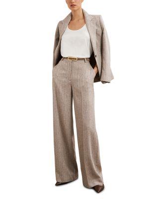 Isla Texture Wide Leg Pants by REISS