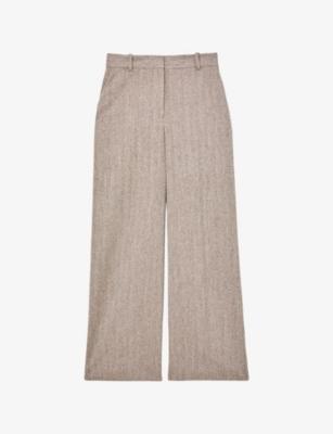 Isla Wide-Leg Stretch-Woven Trousers by REISS
