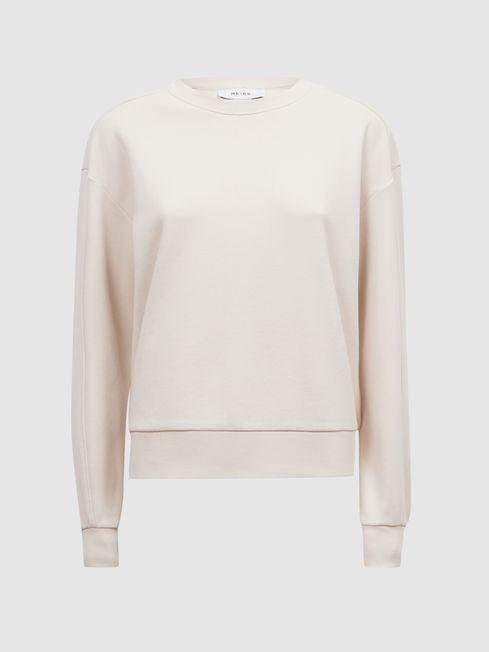 Ivory Brandy Cotton Blend Sweatshirt by REISS