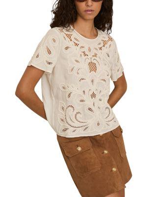 Iyla Floral Cut Out Top by REISS