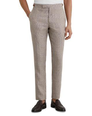Jenson Wool Check Tailored Fit Suit Trousers by REISS