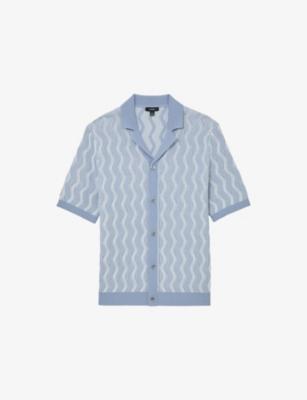 Johnny Wave-Pattern Knitted Shirt by REISS