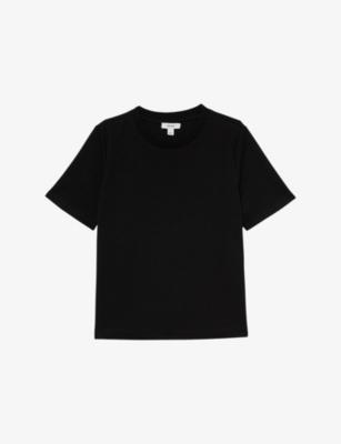 Josie Ribbed Stretch-Cotton T-Shirt by REISS