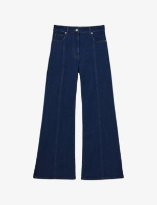 June Flared-Leg Mid-Rise Stretch-Denim Jeans by REISS June Flared-Leg Mid-Rise Stretch-Denim Jeans by REISS