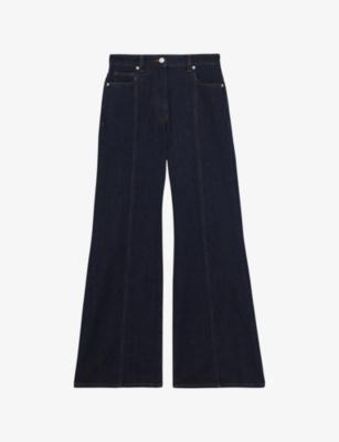June Flared-Leg Mid-Rise Stretch-Denim Jeans by REISS