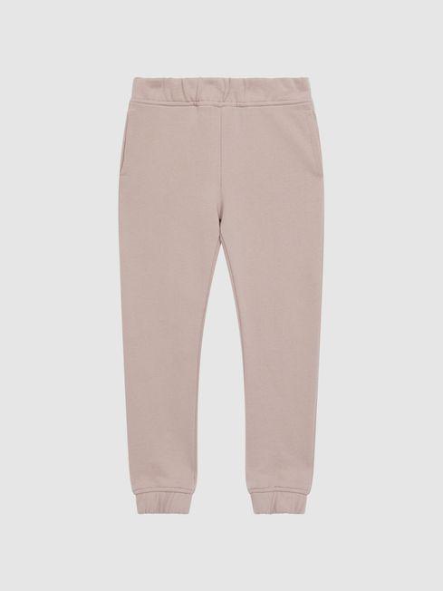Junior Garment Dye Jersey Joggers in Taupe by REISS