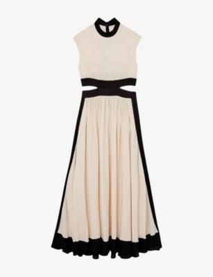 Keeley Cut-Out Woven Maxi Dress by REISS