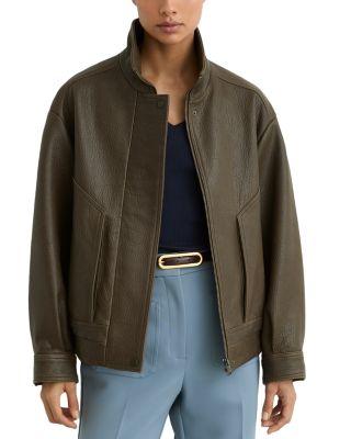 Kiara Leather Jacket by REISS
