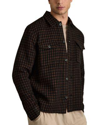 Kirk Brushed Houndstooth Overshirt by REISS
