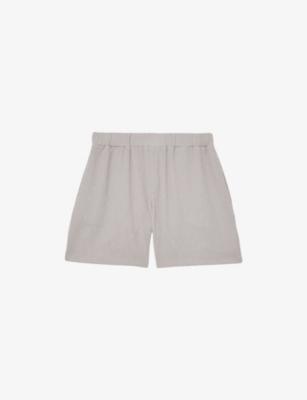 Knox Short-Sleeve Textured Stretch-Woven Shirt by REISS