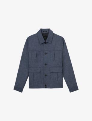 Lagos Patch-Pocket Stretch-Woven Jacket by REISS