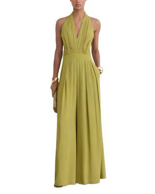 Lainey Halter Wide Leg Jumpsuit by REISS