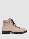 Leather Hiking Boots in Dark Tan by REISS