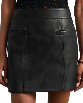 Leather Mini Skirt by REISS