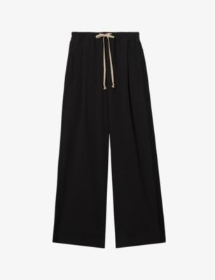 Les 100 Ciels Alex wide-leg mid-rise stretch-woven trousers by REISS Les 100 Ciels Alex wide-leg mid-rise stretch-woven trousers by REISS
