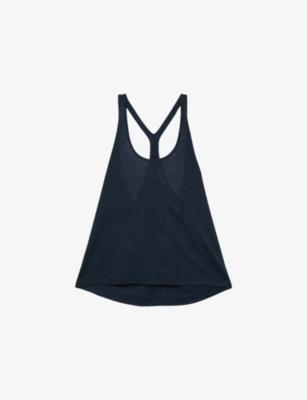 Lidie Racer-Back Linen Vest by REISS