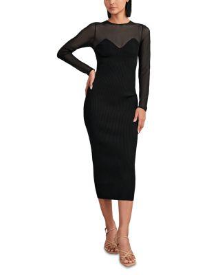 Lila Sheer Knitted Dress by REISS