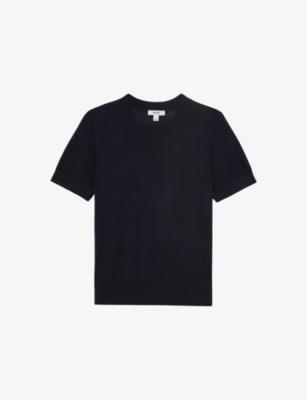 Livy Short-Sleeve Silk and Linen-Blend Top by REISS