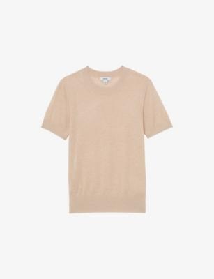 Livy Short-Sleeve Silk and Linen-Blend Top by REISS